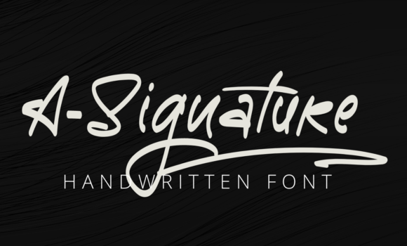 A-Signature Font - Featured Image