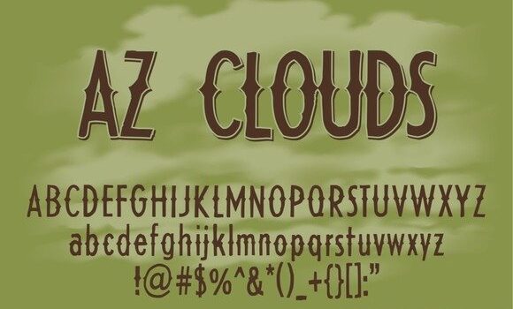 AZ Clouds Font - Featured Image