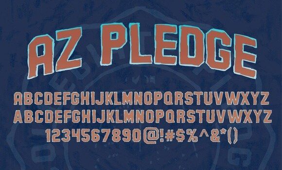 AZ Pledge Font - Featured Image