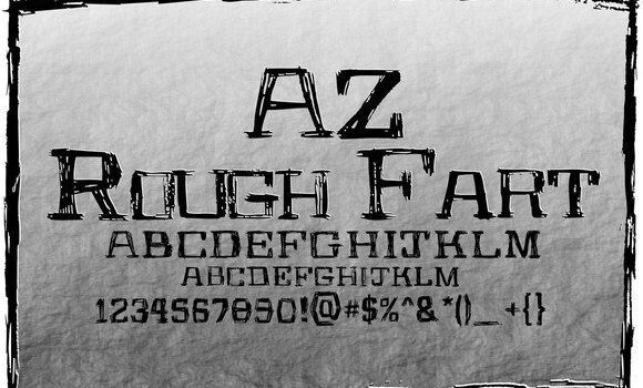 AZ Rough Fart Font - Featured Image