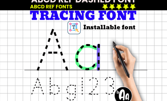 Abcd Ref Dashed Dotted Tracing Font Fonts Free Download Abcd Ref Dashed Dotted Tracing Font - Featured Image