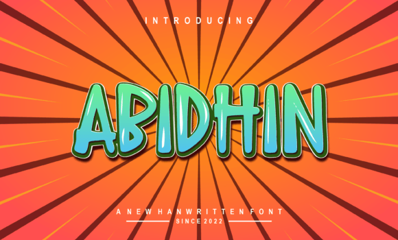 Abidhin Font - Featured Image