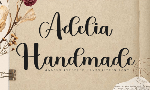 Adelia Handmade Font Fonts Free Download Adelia Handmade Font - Featured Image