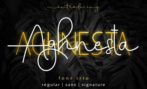 Aghnesta Trio Font - Featured Image