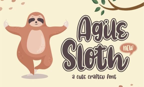 Agile Sloth Font - Featured Image
