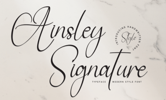 Ainsley Signature Font - Featured Image