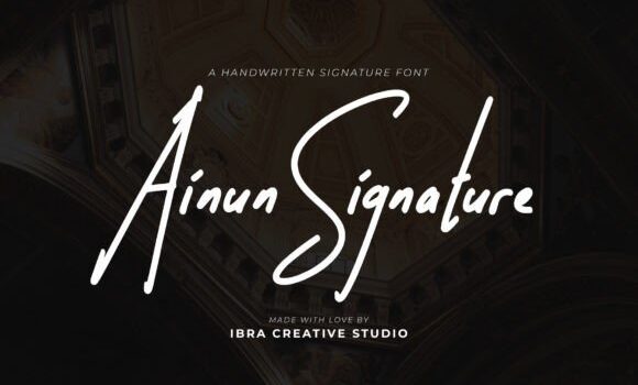 Ainun Signature Font - Featured Image