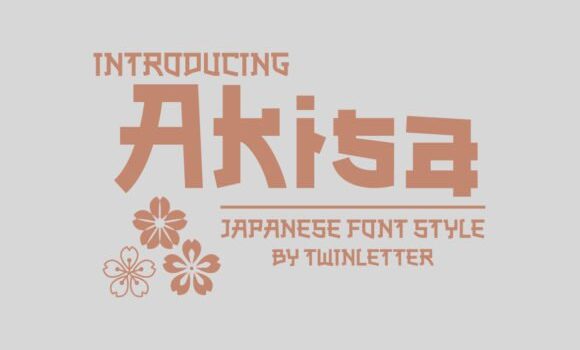 Akisa Faux Japanese Font - Featured Image