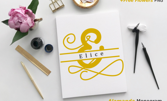 Alamanda Monogram Font Fonts Free Download Alamanda Monogram Font - Featured Image