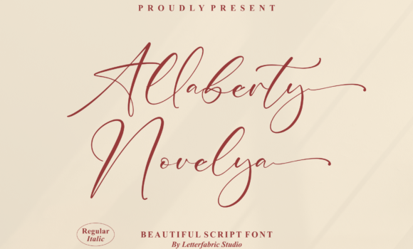 Allaberty Novelya Font - Featured Image