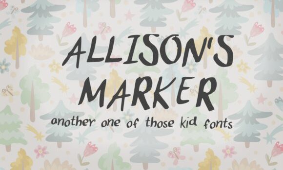 Allison's Marker Font - Featured Image