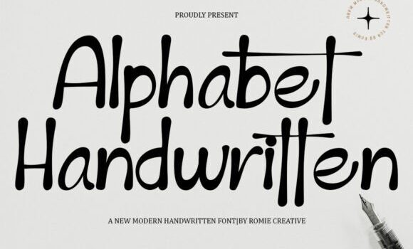 Alphabet Handwritten Font - Featured Image