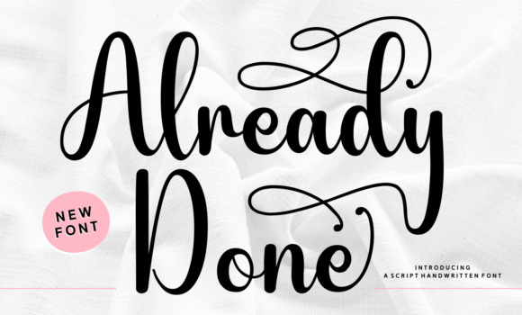Already Done Font Fonts Free Download Already Done Font - Featured Image