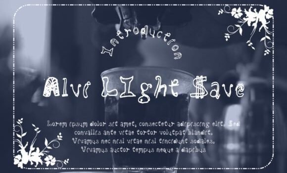 Alvi LIght Save Font - Featured Image