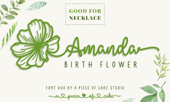 Amanda Birth Flower Duo Font Fonts Free Download Amanda Birth Flower Duo Font - Featured Image