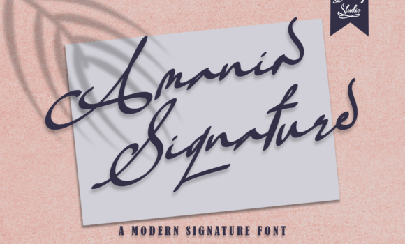 Amania Signature Font - Featured Image