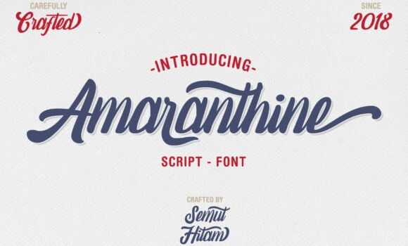 Amaranthine Script Font - Featured Image