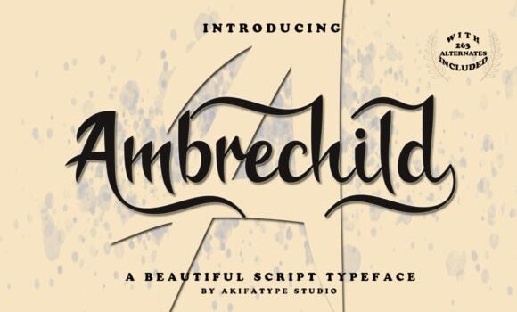 Ambrechild Script Font - Featured Image