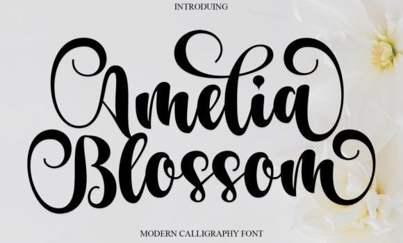 Amelia Blossom Font - Featured Image