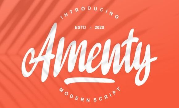 Amenty Script Font - Featured Image