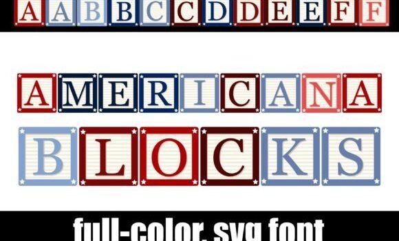Americana Blocks Font - Featured Image