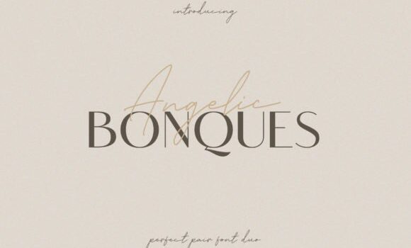 Angelic Bonques Trio Font - Featured Image