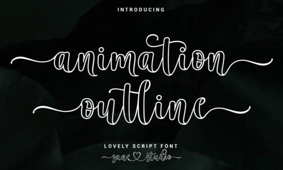 Animation Outline Font Fonts Free Download Animation Outline Font - Featured Image