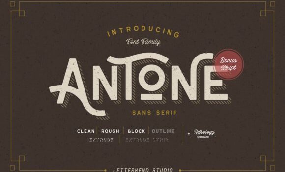 Antone Family Font - Featured Image