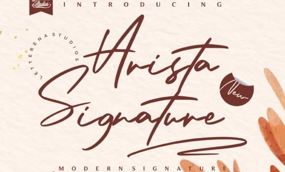 Arista Signature Font - Featured Image