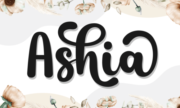 Ashia Font Fonts Free Download Ashia Font - Featured Image