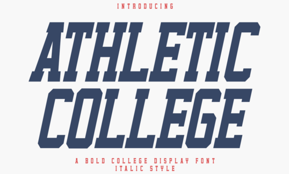 Athletic College Italic Font - Featured Image