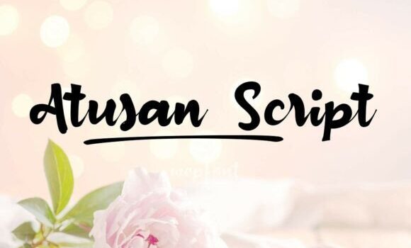 Atusan Script Font - Featured Image