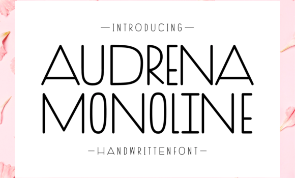 Audrena Monoline Font - Featured Image