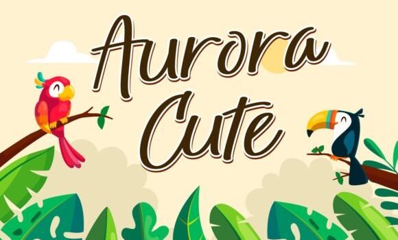 Aurora Cute Font - Featured Image