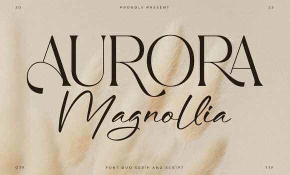 Aurora Magnollia Font - Featured Image
