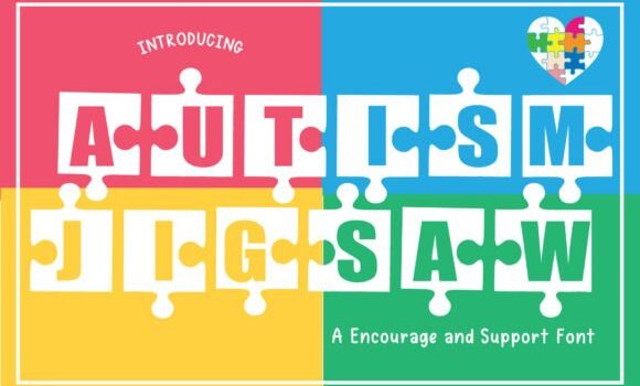 Autism Jigsaw Font - Featured Image