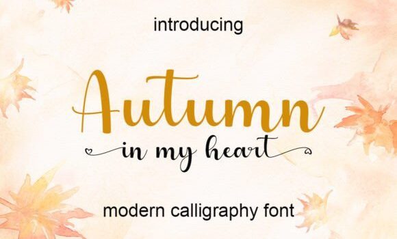 Autumn in My Heart Font - Featured Image