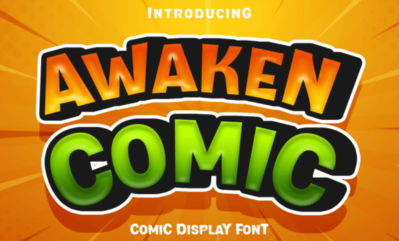 Awaken Comic Font - Featured Image