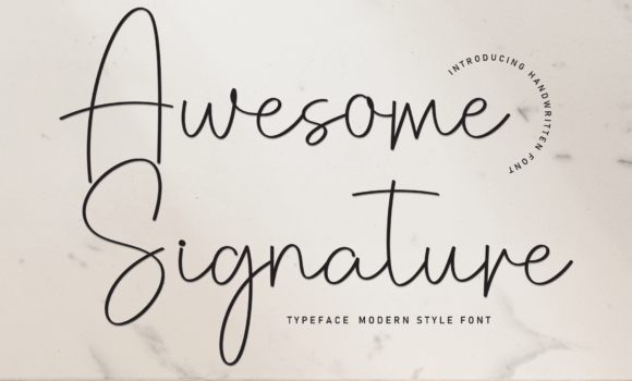 Awesome Signature Font - Featured Image