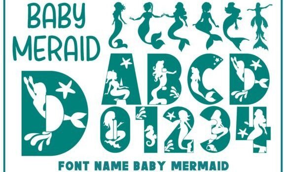 Baby Mermaid Font - Featured Image