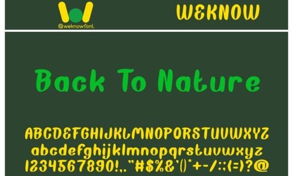 Back to Nature Font - Featured Image