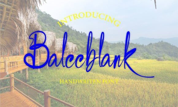 Baleeblank Font - Featured Image