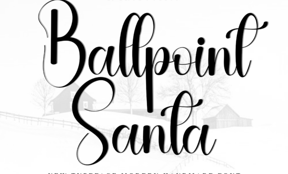 Ballpoint Santa Font - Featured Image