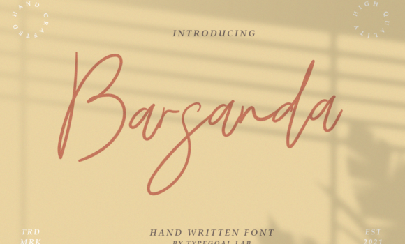 Barsanda Script Font - Featured Image