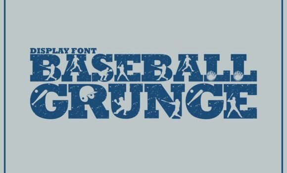 Baseball Grunge Font - Featured Image