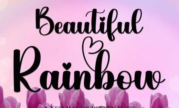 Beautiful Rainbow Font Fonts Free Download