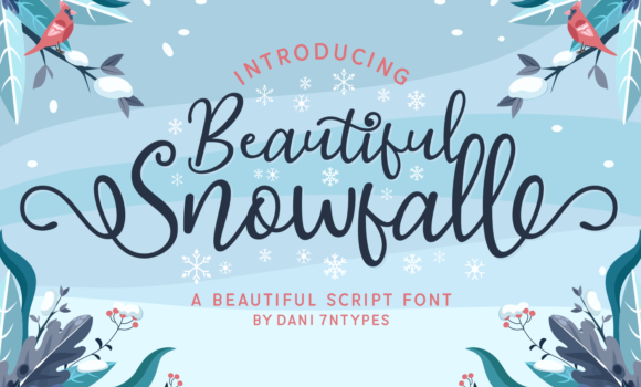 Beautiful Snowfall Font - Featured Image