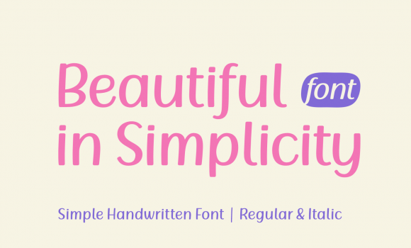 Beautiful in Simplicity Font - Featured Image