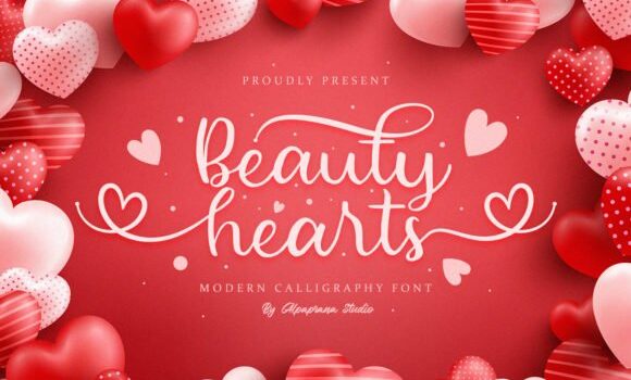 Beauty Hearts Font - Featured Image