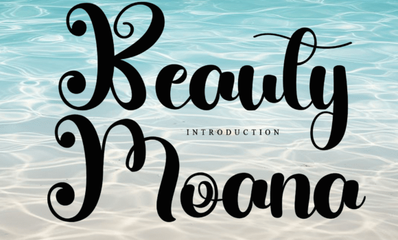Beauty Moana Font - Featured Image